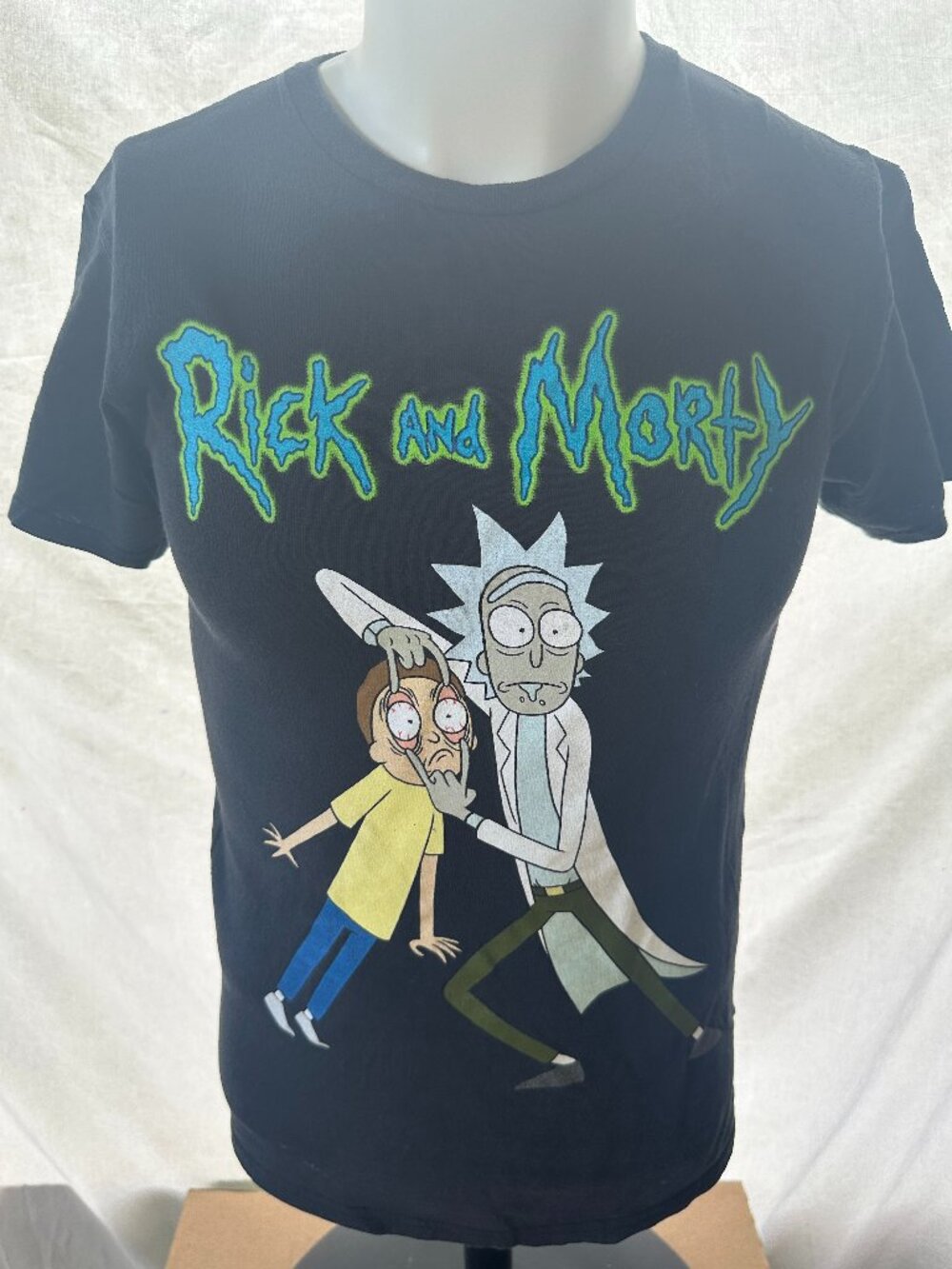 Rick and Morty Men's Black T Shirt Size Small Adult Swim Ripple Junction